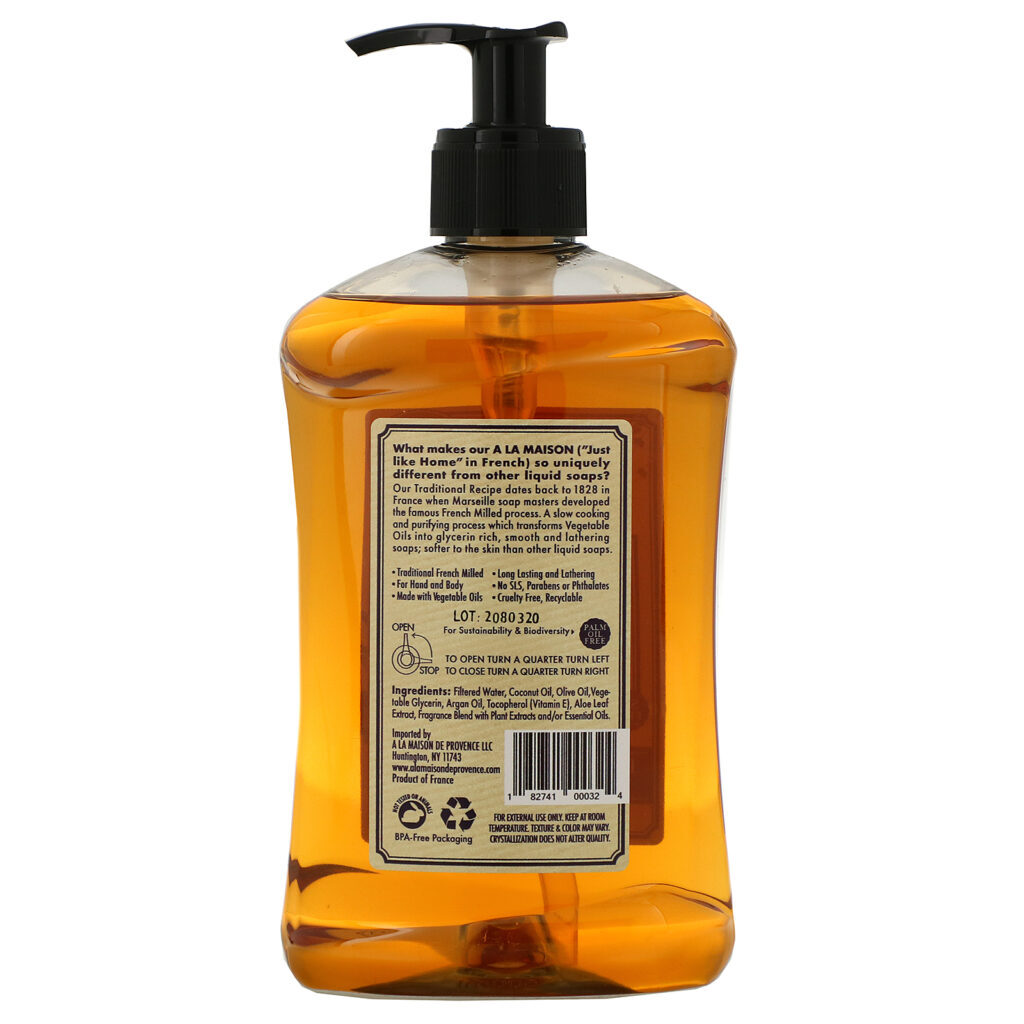 A La Maison de Provence, Sabonete para mãos e corpo, lavanda e aloe, 16,9 fl. oz. (500 mL) - Imagem 2