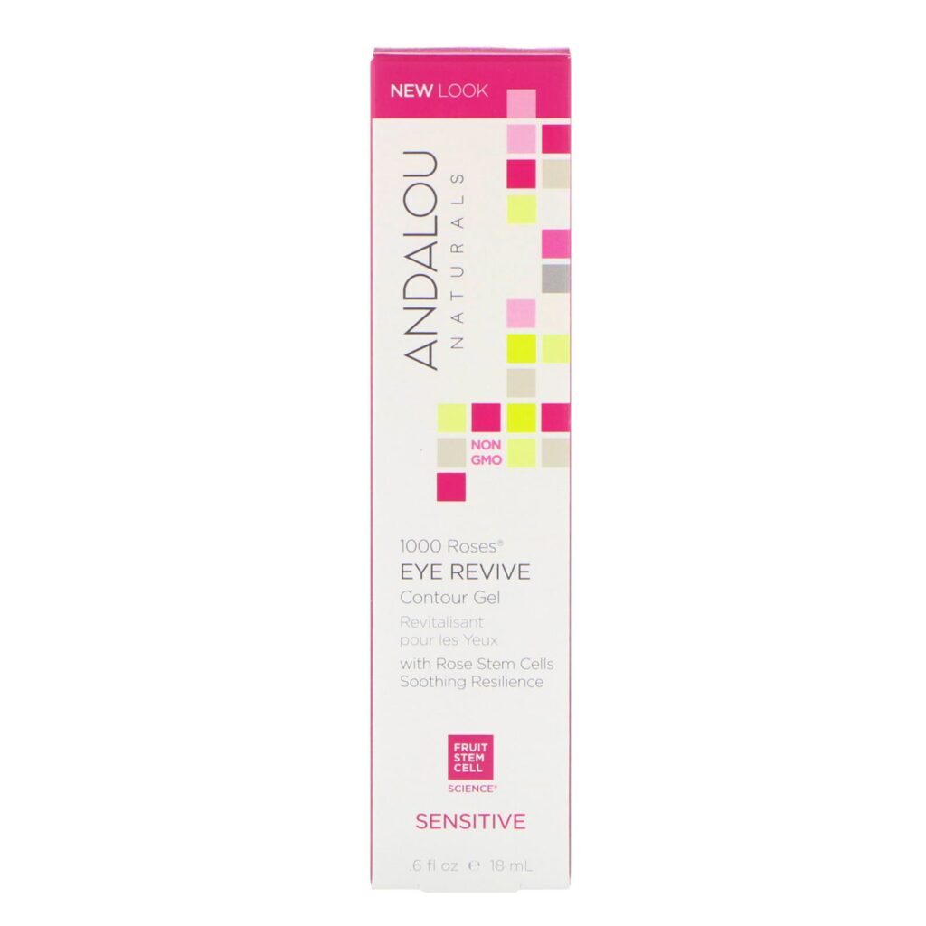Andalou Naturals, 1000 Roses, Olhos Vivos Gel de Contorno, Sensível, 0,6 fl oz (18 ml) - Imagem 2