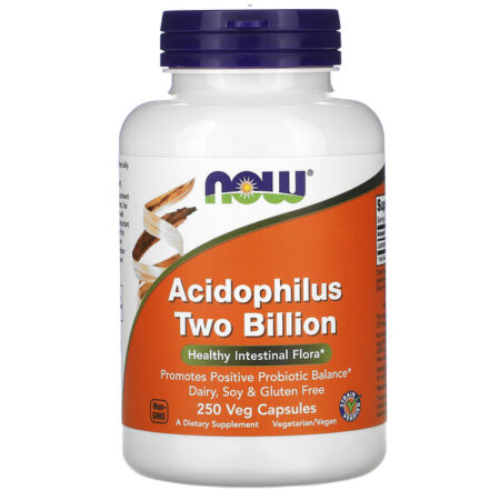 Now Foods, Acidophilus Dois Bilhões, 250 Cápsulas