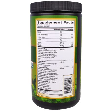 Barlean's, Greens, Fórmula em Pó, Orgânico 240 g (8,47 oz) - Image 2