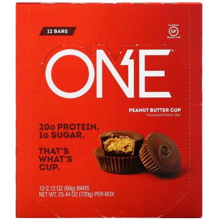 One Brands, ONE Bar, Peanut Butter Cup, 12 Bars, 2.12 oz (60 g) Each - Image 2