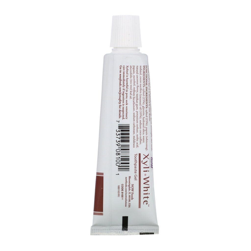 Now Foods, Soluções, XyliWhite, Gel Dental, Óleo de Coco, Sabor Menta, 28 g - Imagem 2