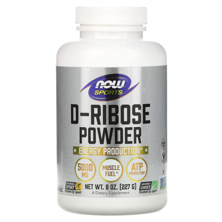 Now Foods, Atletas, D-Ribose em Pó, 8 oz (227 g)