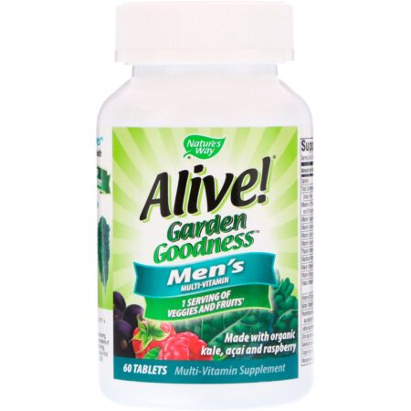 Nature's Way, Alive! Garden Goodness, Men's Multivitamin, 60 Tablets - Image 3