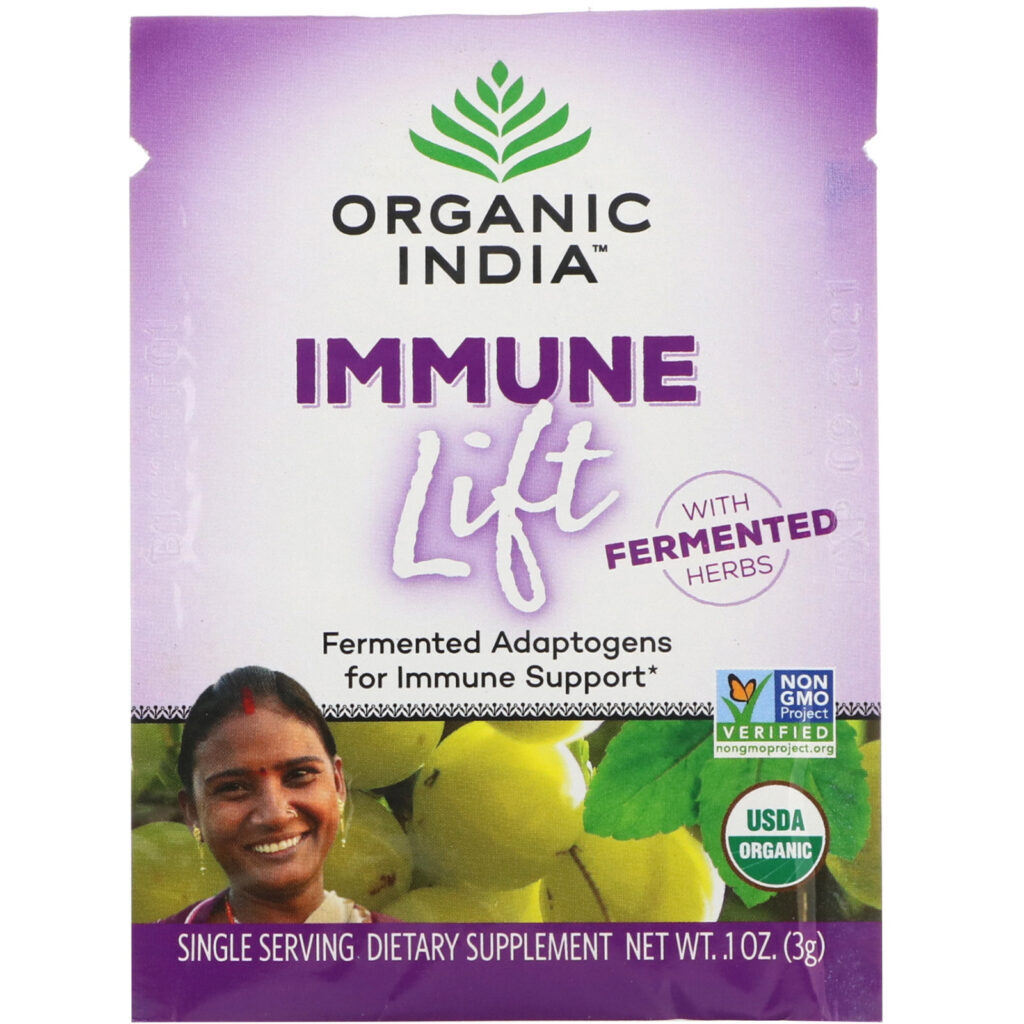 Organic India, Immune Lift, Fermented Adaptogens, 15 Packs, 0.1 oz (3 g) Each - Imagem 3