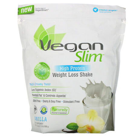 VeganSmart, Vegano Magro, Alto Teor Proteico, Shake para Perda de Peso, Baunilha, 24,2 oz (686 g)