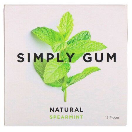 Simply Gum, Chicletes de Hortelã Natural, 15 Unidades