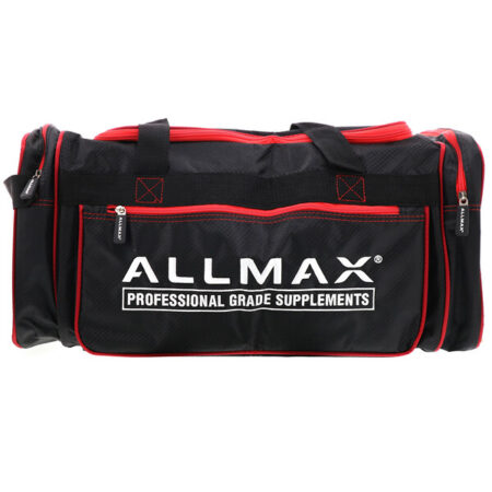 ALLMAX Nutrition, Bolsa de Ginástica Premium ALLMAX, Preta e Vermelha, 1 Bolsa