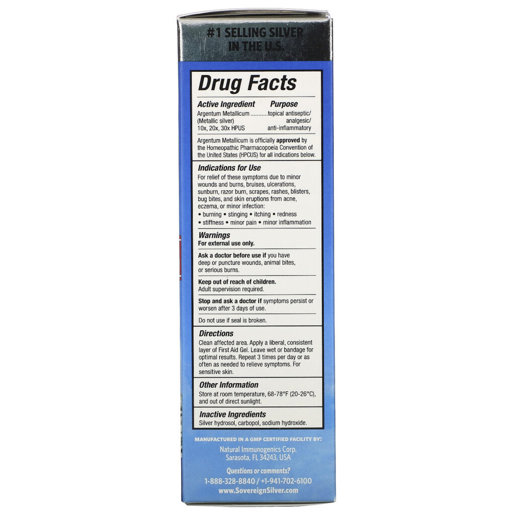 Sovereign Silver, Silver, Gel de Primeiros Socorros, 59 ml (2 fl oz) - Imagem 3