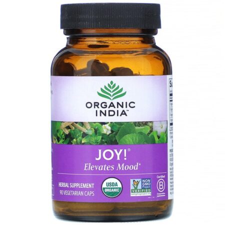 Organic India, Joy!, Elevates Mood, 90 Vegetarian Caps