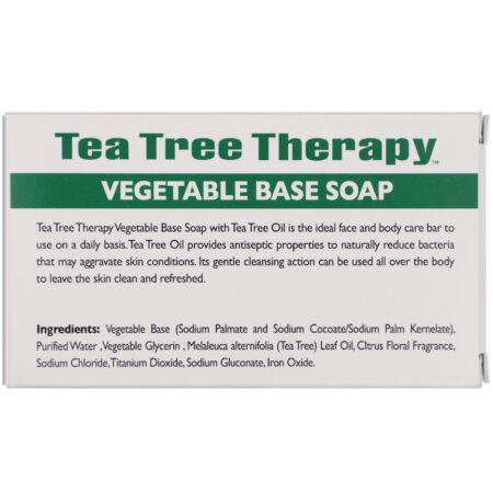 Tea Tree Therapy, Vegetable Base Soap with Tea Tree Oil, 3.9 oz (110 g) - Image 3