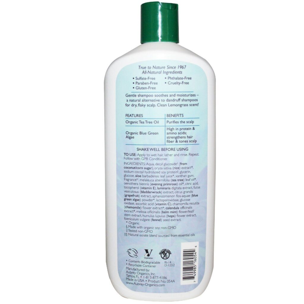Aubrey Organics, Shampoo para o Couro Cabeludo, Melaleuca e Prímula, 16 fl oz (473 ml) - Imagem 2