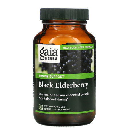 Gaia Herbs, Sabugueiro Preto, 120 Cápsulas Veganas