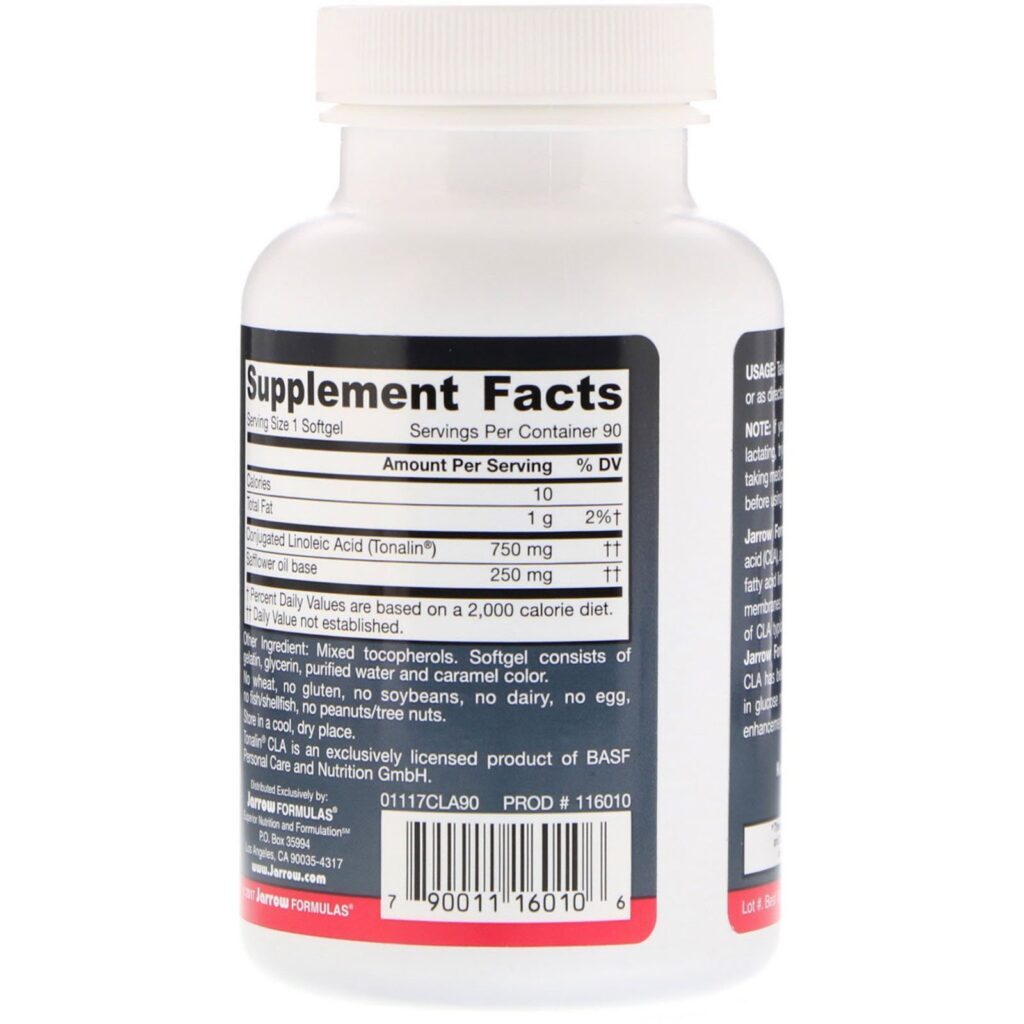 Jarrow Formulas, CLA, Ácido Linoleico Conjugado, 90 Cápsulas Softgel - Imagem 2