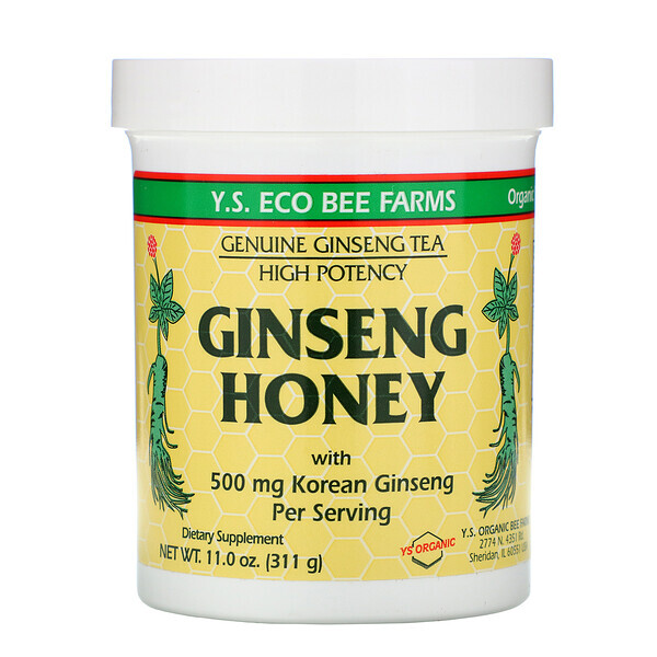 Y.S. Eco Bee Farms, Mel de Ginseng, 11,0 oz (311 g)