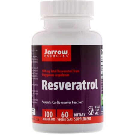 Jarrow Formulas, Resveratrol, 100 mg, 60 Cápsulas Vegetais