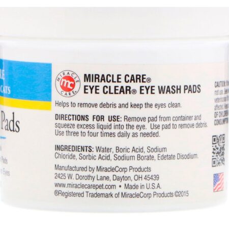 Miracle Care, Eye Care, Eye Wash Pads, For Dogs & Cats, 90 Pads - Image 2