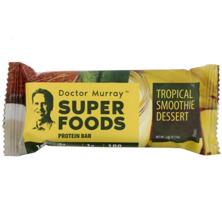 Dr. Murray's, Superfoods Protein Bars, Tropical Smoothie Dessert, 12 Bars, 2.05 oz (58 g) Each - Image 3