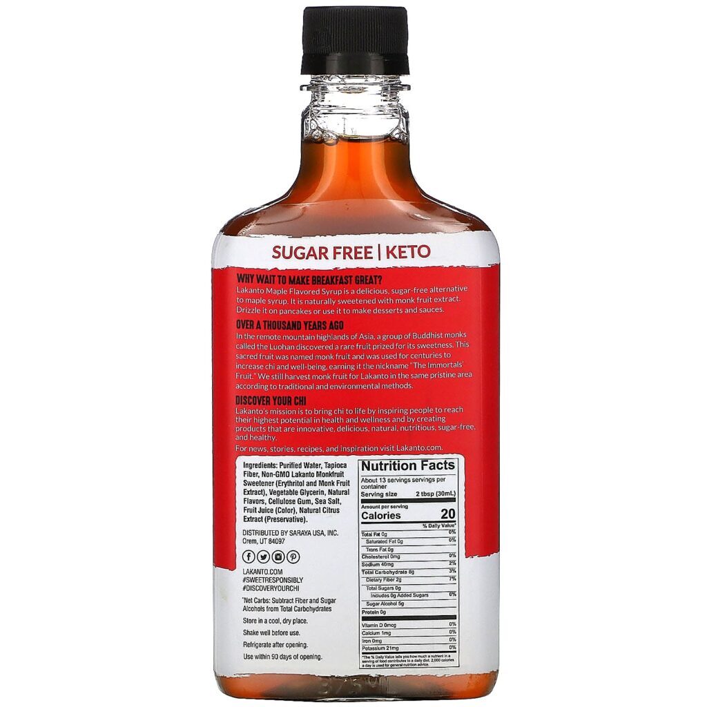 Lakanto, Xarope com Sabor de Bordo, 384 ml (13 fl oz) - Imagem 2