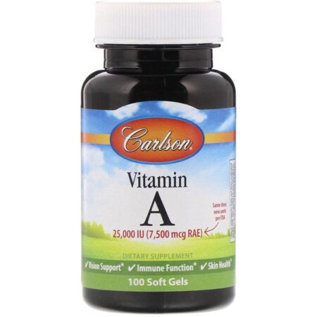 Carlson Labs, Vitamina A, 25.000 UI, 100 cápsulas softgel