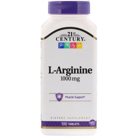 21st Century, L-arginina, 1.000 mg, 100 Comprimidos