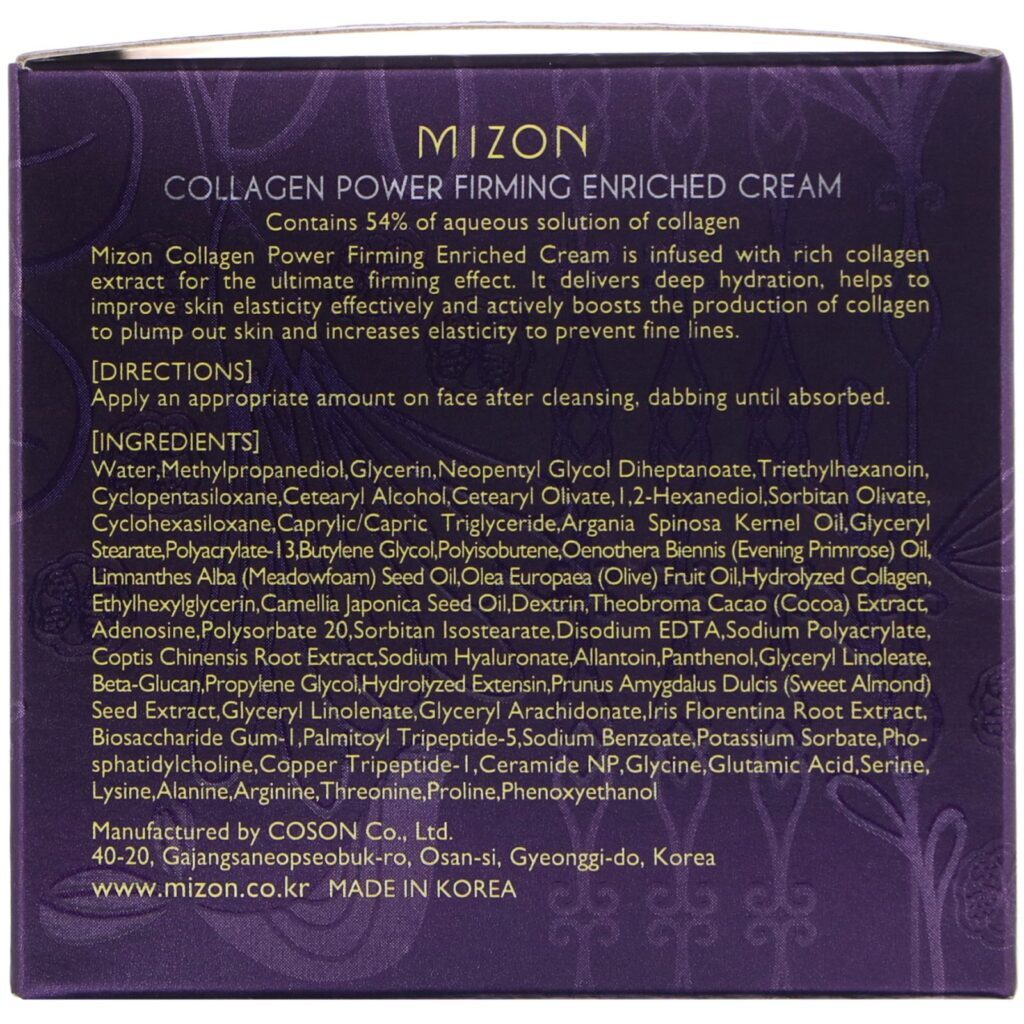 Mizon, Creme Firmador de Colágeno Enriquecido, 1,69 oz (50 ml) - Imagem 3