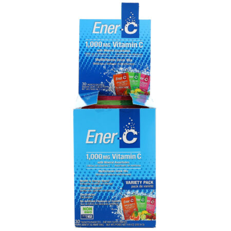 Ener-C, Vitamina C, Mistura de Bebidas Multivitamínicas, Pacote de Variedades, 30 Pacotes, 282,9 g (9,9 oz) - Image 4