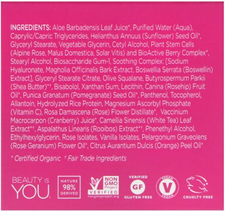 Andalou Naturals, 1000 Roses, Creme Noturno Celestial, Sensível, 1,7 fl oz (50 ml) - Image 3