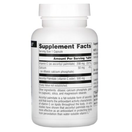 Source Naturals, Palmitato de Ascorbila, 500 mg, 90 Cápsulas — foto 2 Source Naturals, Palmitato de Ascorbila, 500 mg, 90 Cápsulas — foto 2