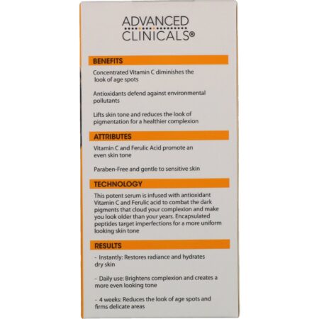 Advanced Clinicals, Vitamina C, Soro Antienvelhecimento, 52 ml (1,75 fl oz) - Image 3