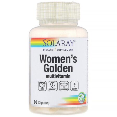 Solaray, Multivitamínico Women’s Golden, 90 Cápsulas