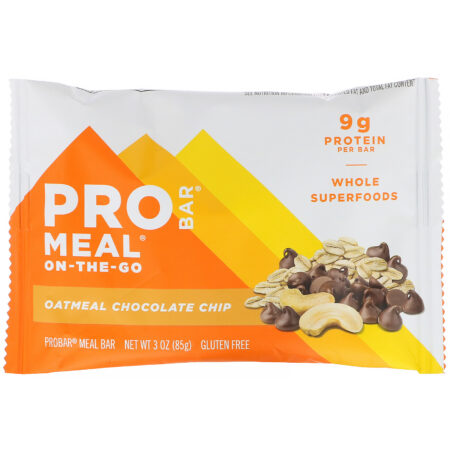 ProBar, Meal-On-The-Go, Oatmeal Chocolate Chip, 12 Bars, 3 oz (85 g) Each - Image 4