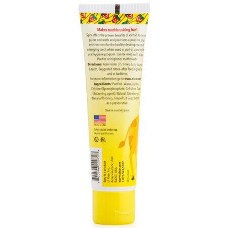 Xlear, Kid's Spry Tooth Gel, com Xilitol, Banana com Morango, 60 ml (2,0 fl oz) - Image 2