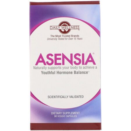 Daily Wellness Company, Asensia, Youthful Hormone Balance, 90 Cápsulas Vegetais