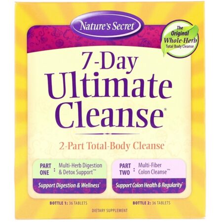 Nature's Secret, 7-Dias Limpeza Definitiva, Limpeza Total do Corpo em 2 Partes