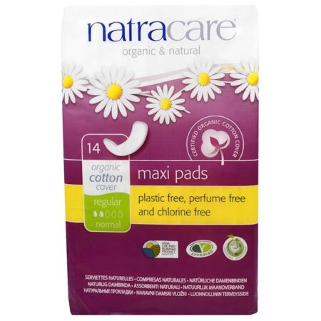 Natracare, Maxi Pads, Regular/Normal, 14 Absorventes Regulares