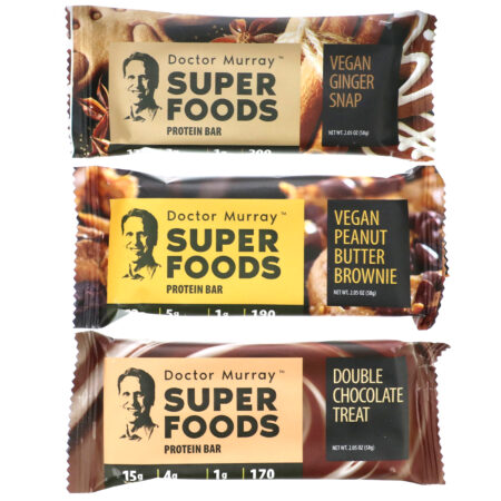 Dr. Murray's, Superfoods Protein Bars, Ultimate Protein Combo Pack, 12 Bars, 2.05 oz (58 g) Each - Image 7