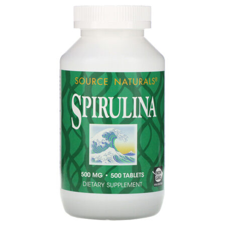 Source Naturals, Espirulina, 500 mg, 500 tabletes