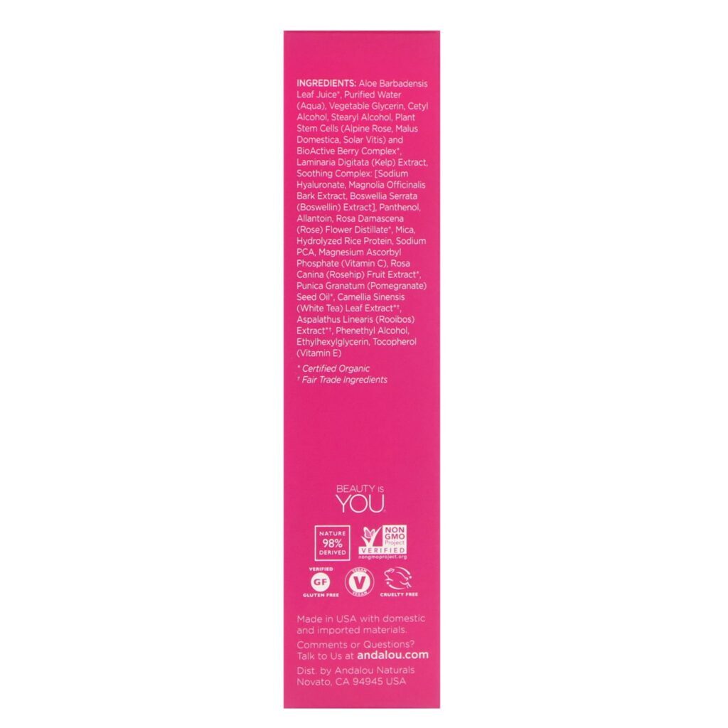 Andalou Naturals, 1000 Roses, Olhos Vivos Gel de Contorno, Sensível, 0,6 fl oz (18 ml) - Imagem 3