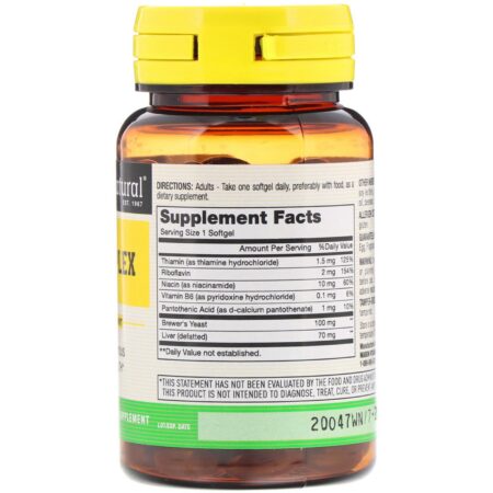 Mason Natural, B Complex, 100 Softgels - Image 2