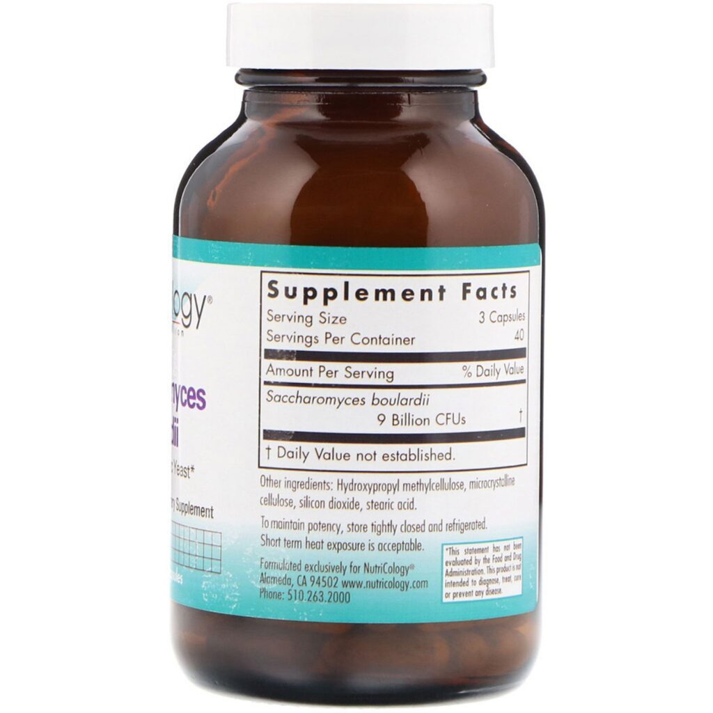 Nutricology, Saccharomyces Boulardii, Levedura Probiótica Favorável, 120 Cápsulas Vegetarianas - Imagem 2