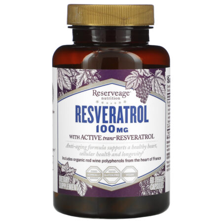 ReserveAge Nutrition, Resveratrol, 100 mg, 60 Veggie Capsules - Image 3