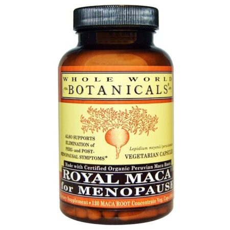 Whole World Botanicals, Royal Maca para Menopausa, 500 mg, 120 Cápsulas Vegetarianas