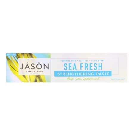 Jason Natural, Creme Dental Fortalecedor Sea Fresh, Deep Sea Spearmint, 170 g (6 oz) - Image 2