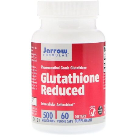 Jarrow Formulas, Glutationa Reduzida, 500 mg, 60 Cápsulas Vegetais