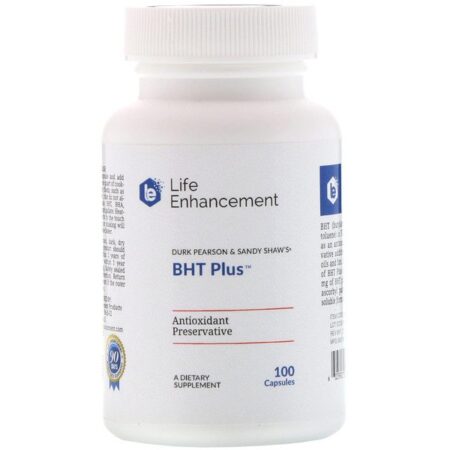 Life Enhancement, BHT Plus, Durk Pearson & Sandy Shaw, 100 cápsulas