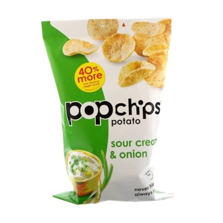 Popchips, Chips de Batata, Creme Azedo e Cebola, 5 oz (142 g)