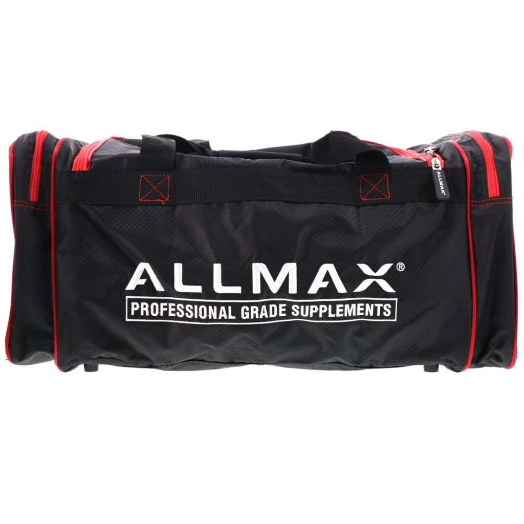 ALLMAX Nutrition, Bolsa de Ginástica Premium ALLMAX, Preta e Vermelha, 1 Bolsa - Imagem 2