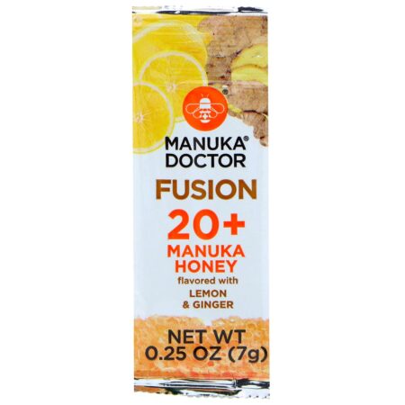 Manuka Doctor, Fusion 20+ Manuka Honey, Lemon & Ginger, 24 Sachets, 0.25 oz (7 g) Each - Image 2