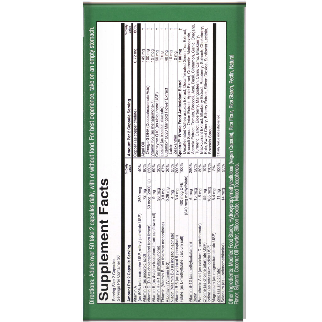 SmartyPants, Men's 50+ Formula, 60 Vegan Capsules - Imagem 2